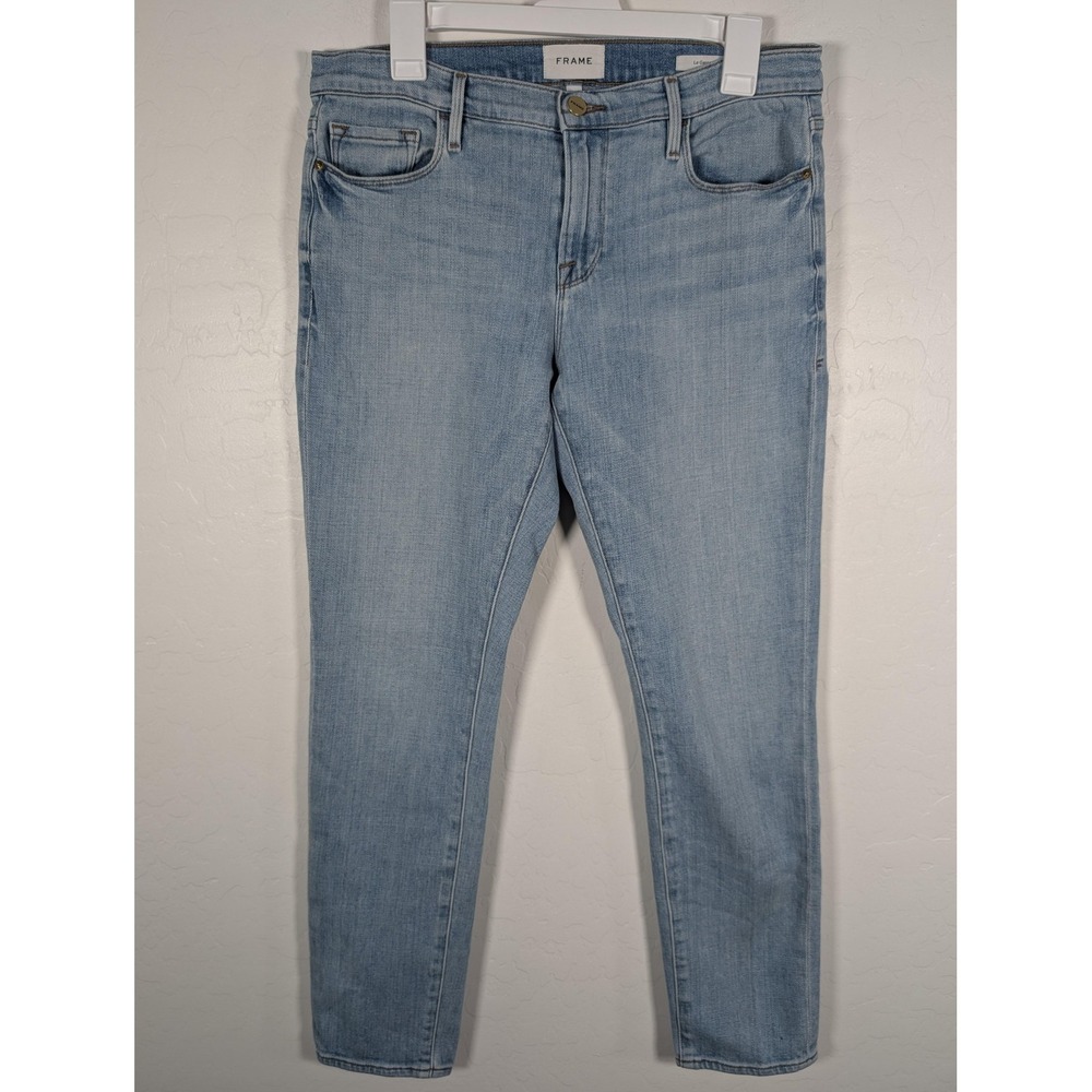 Frame Le‎ Garçon Jeans Womens 28 Light Wash Blue Slim Boyfriend Mid Rise Stretch